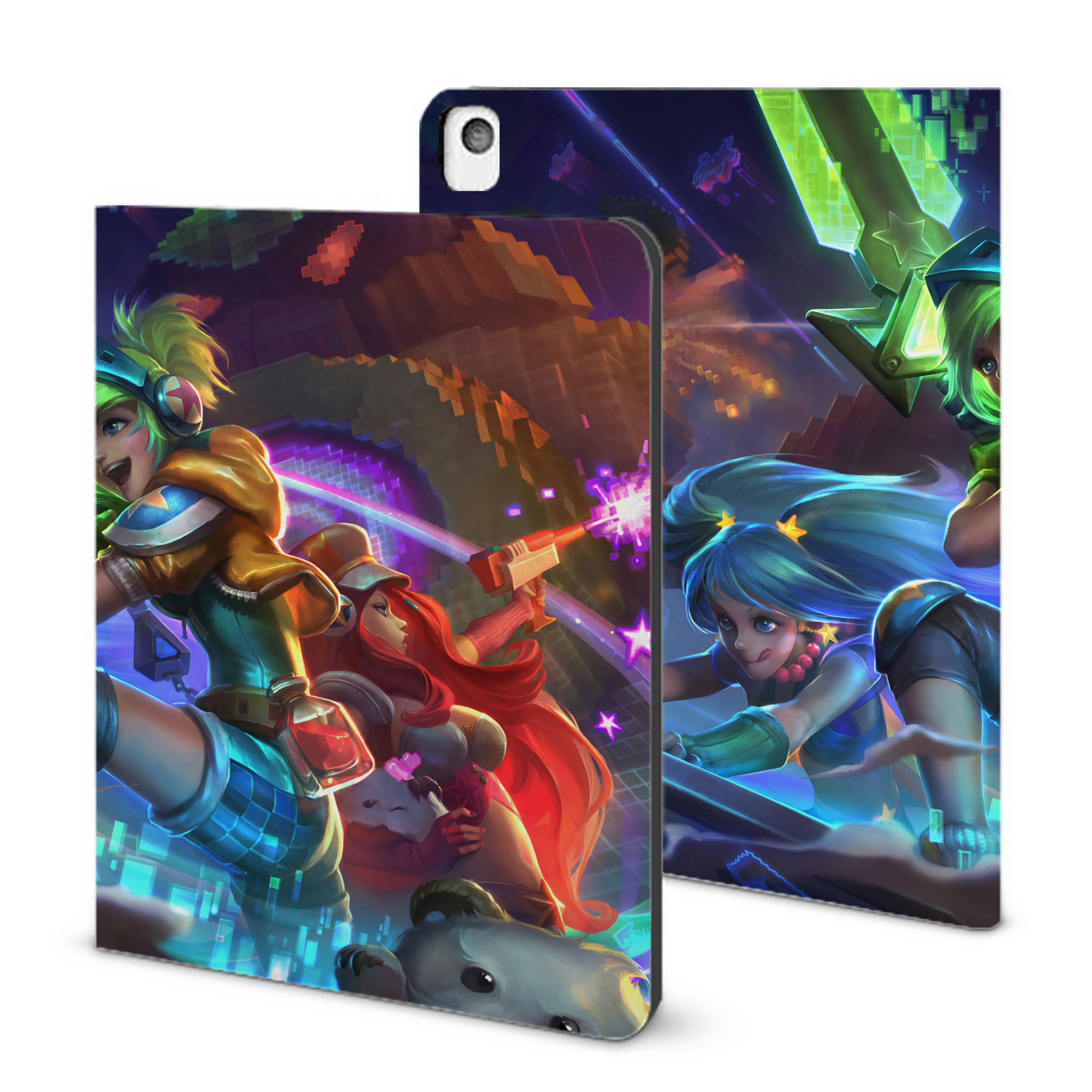 （画像用） リーグ・オブ・レジェンド League of Legends LOL IPadケース ペンホルダー付き ブックスタイルデザイン